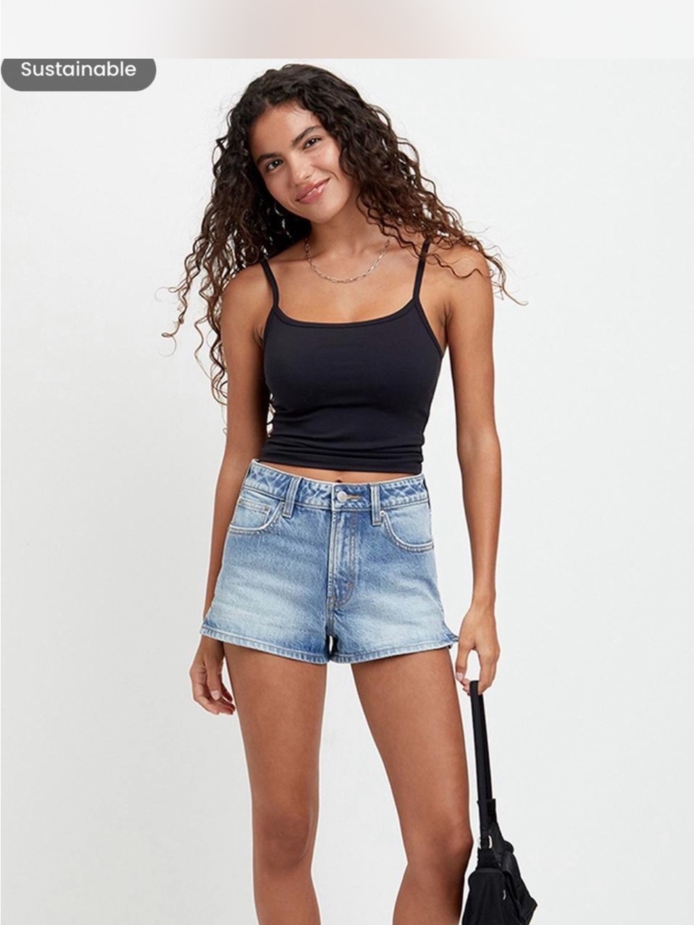 PacSun Light Blue High-Rise Jean Shorts